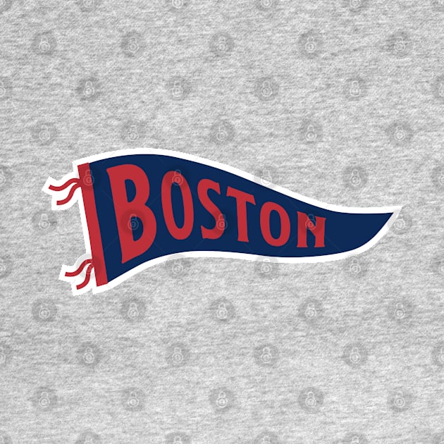 Boston Pennant - White by KFig21